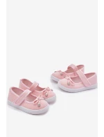 Dětské baletky s mašlí růžové Amirinas