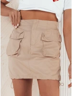 Dámská mini sukně QUILLA béžová FashionStreet CY0439