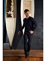 NEOBLU Sullivan Men Pánský svetr s výstřihem do V 24.3987 deep black NEOBLU Sullivan Men Pánský svetr s výstřihem do V 24.3987 deep black