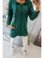 Mikina se zipem na zádech zelená Mikina se zipem na zádech zelená