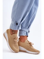 Sportovní Nastavitelné Boty Na Podpatku Bežové Visconti Sportovní Nastavitelné Boty Na Podpatku Bežové Visconti