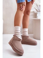 Moderní nízké zimní boty z semiše v khaki Nucca