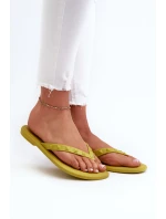 Ploché pružné dámské žabky ZAXY JJ285253 Limetkové