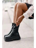 Boty Na Masivní Platformě Černé Florinara