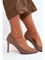 Eko semišové lodičky Sergio Leone 1339 světle hnědé