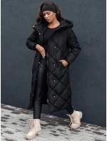 Dámská prošívaná zimní bunda s kapucí FEMACOAT černá FashionStreet TY4593