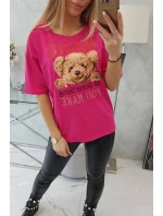 Kouzelná halenka s potiskem fuchsiová