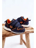 Dětská sportovní obuv na suchý zip Memory Foam System Big Star KK374183 Námořnická modrá