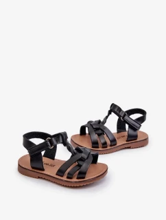 Dětské sandály se zapínáním na suchý zip, Černá Venikoria