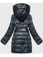 Oboustranná dámská bunda - kožíšek v grafitové barvě (b8052-70)