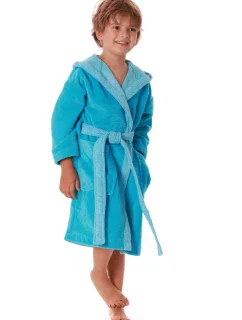 Dětský župan Tampa duo s kapucí 9159 tyrkysová - Vestis