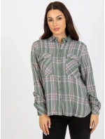 Halenka D70039Z11082A khaki barva Halenka D70039Z11082A khaki barva