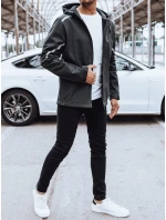 Pánská softshellová bunda s kapucí tmavě šedá FashionStreet TX4481