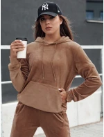 Dámský velurový komplet RELAX FIT světle hnědý FashionStreet AY1070