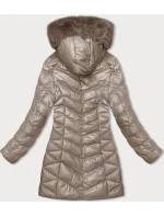 Béžová dámská zimní bunda (5M3139-62)