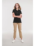 Russell Athletic 566F Dámské elastické piqué polo 10.566F black Russell Athletic 566F Dámské elastické piqué polo 10.566F black