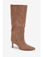 Kozačky na podpatku  model 221146 Step in style