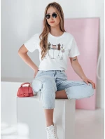 Dámské tričko s potiskem MANETEE bílé FashionStreet RY2728