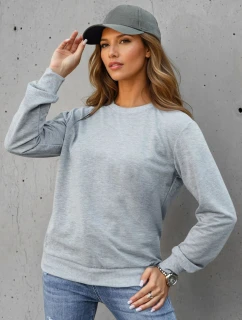 FashionStreet dámská klasická světle šedá mikina BY1544