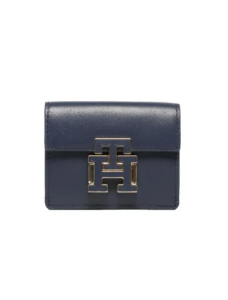 Kožená peněženka Tommy Hilfiger Push Lock AW0AW14344