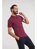 Russell Athletic 566M Pánské elastické piqué polo 10.566M burgundy Russell Athletic 566M Pánské elastické piqué polo 10.566M burgundy