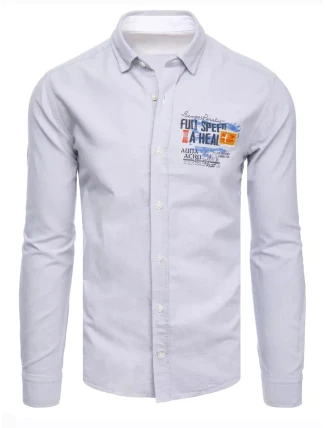 Pánská světle šedá košile FashionStreet DX2278