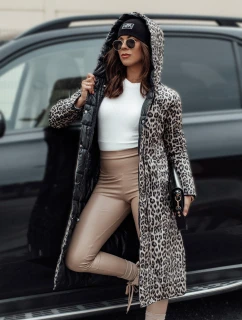 Dámská dlouhá prošívaná bunda VELVETTI s kapucí oboustranná černá FashionStreet TY4654