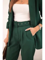 Elegantní souprava saka a kalhot tmavě zelená Elegantní souprava saka a kalhot tmavě zelená