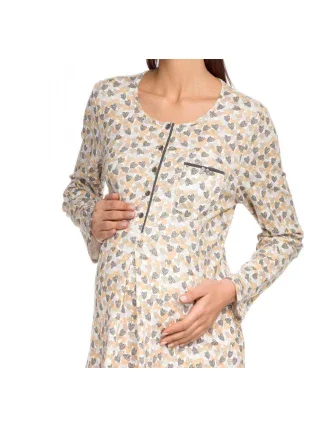 Dámská noční košile 15386 - 425 - Potisk srdce - Vamp Dámská noční košile 15386 - 425 - Potisk srdce - Vamp