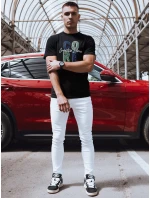 Pánské tričko s potiskem černé FashionStreet RX5382
