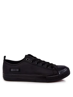 Pánské nízké kožené tenisky Big Star KK174009 Černá