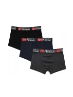 Pánské boxerky 3PACK GN-05 Černá/šedá/tm.modrá - Geographical Norway