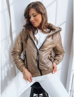 Dámská prošívaná bunda METALIC camel FashionStreet TY3409