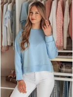 Dámská máslová halenka oversize s přívěskem NUBISS modrá FashionStreet RY2803