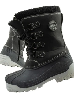 Lee Cooper dětské zimní sněhule zateplené pro chlapce černé