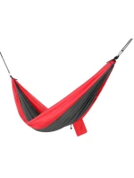 CESTOVNÍ HOUPACÍ SÍŤ PRO 2 OSOBY 270X140CM ČERNÁ A ČERVENÁ