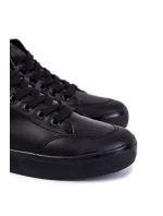 Pánské klasické kožené tenisky Big Star KK174348 Černé