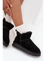 Sněhule z přírodního semiše vyhřívané s kožešinou Vinceza 97961 Černé