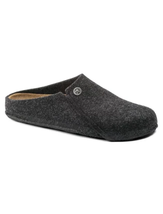 Birkenstock Zermatt Cozy Home Anthracite vlněné plstěné pantofle regular wide (1014938)