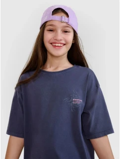 Dívčí tričko oversize s potiskem 4F 4FJWSS25TTSHF1853-22S