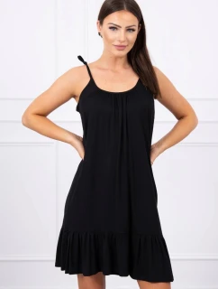 Šaty s tenkým páskem černé