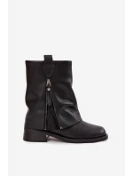 Kožené dámské kotníkové boty s obráceným límcem na klíně Maciejka K7213-01 Černé Kožené dámské kotníkové boty s obráceným límcem na klíně Maciejka K7213-01 Černé