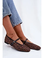Baleríny s páskem imitace semiše leopard Camoria Baleríny s páskem imitace semiše leopard Camoria