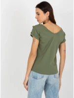 Dámská halenka TW BZ BL 1006.56 khaki - FPrice Dámská halenka TW BZ BL 1006.56 khaki - FPrice