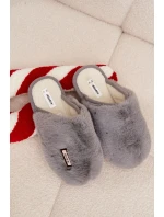 Dámské huňaté pantofle – šedé Belinna