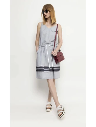 Dámské šaty W-Dk-3037-9G-H9-55-1 šedé - Deni Cler Milano Dámské šaty W-Dk-3037-9G-H9-55-1 šedé - Deni Cler Milano