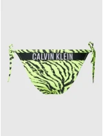 Dámské plavkové kalhotky KW0KW02336 OIC neonově žluté s potiskem - Calvin Klein Dámské plavkové kalhotky KW0KW02336 OIC neonově žluté s potiskem - Calvin Klein