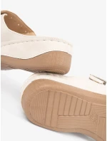 Pohodlné  sandály dámské Jasnobeżowy na klínku