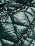 Zelená dámská plus size bunda pro přechodné období (mm21-76) Zelená dámská plus size bunda pro přechodné období (mm21-76)