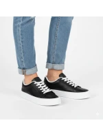 Nízké tenisky na platformě z eko kůže černé Big Star TT274927